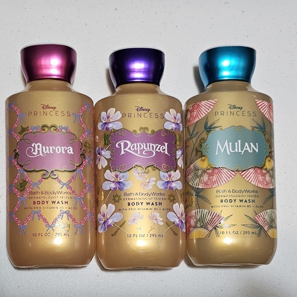 Bath & Body Works Other - Bath & Body Works Disney Aurora Mulan Rapunzel Body Wash Set